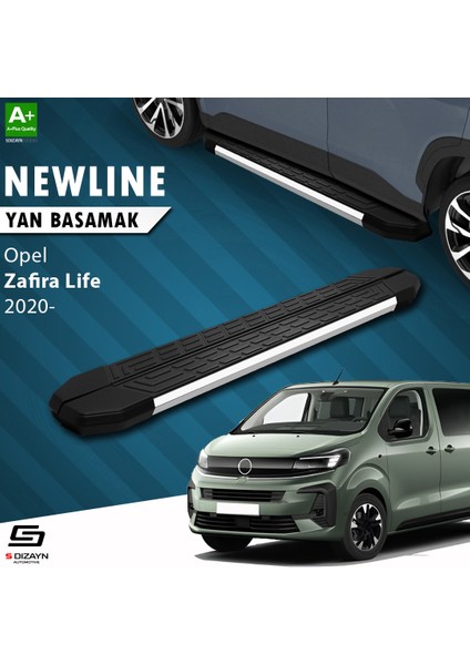 Opel Zafira Life Uzun Şase Newline Krom Yan Basamak 243 cm 2020 Üzeri A+ Kalite