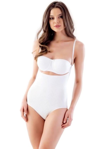 Miraxx Beyaz Mı Emay 2811 Göğsü Açık Slip Boy Lazer Korse