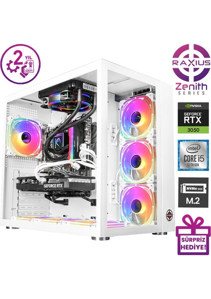 Zenith Z2 I5 30506G-124A007 I5-12400 64GB 1tbssd RTX3050 6 GB Freedos Gaming Masaüstü Bilgisayar
