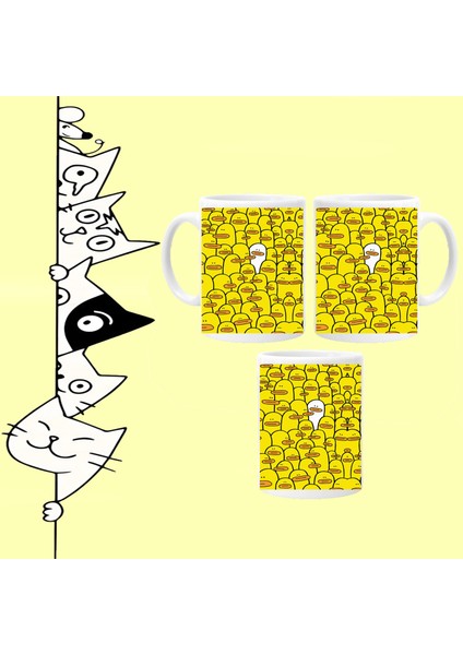 Aykırı Ördek Duck Tasarım Full Baskılı Beyaz Kupa Bardak