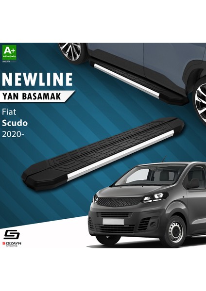 Fiat Scudo 3 Uzun Şase Newline Krom Yan Basamak 243 cm 2020 Üzeri A+ Kalite