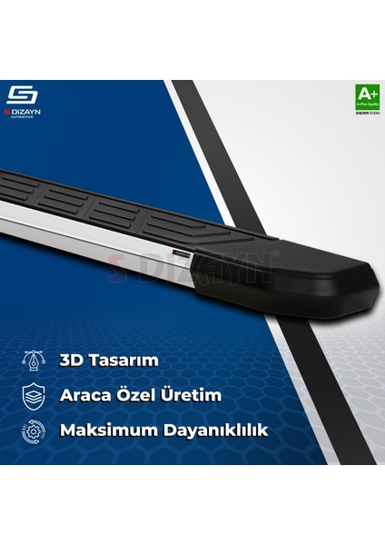 Fiat Scudo 3 Uzun Şase Newline Krom Yan Basamak 243 cm 2020 Üzeri A+ Kalite