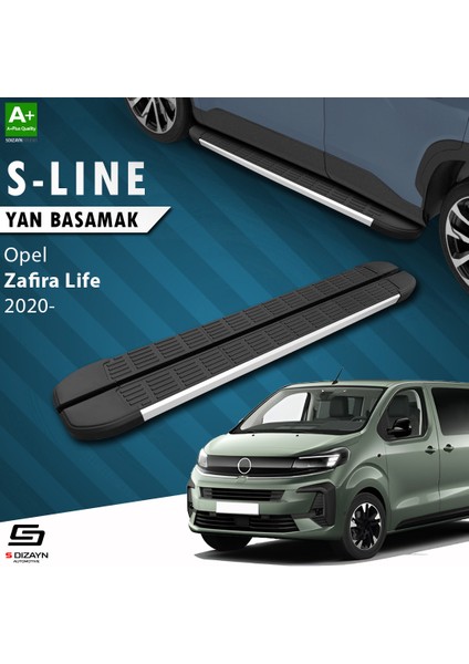 Opel Zafira Life Kısa Şase S-Line Aluminyum Yan Basamak 213 cm 2020 Üzeri A+ Kalite