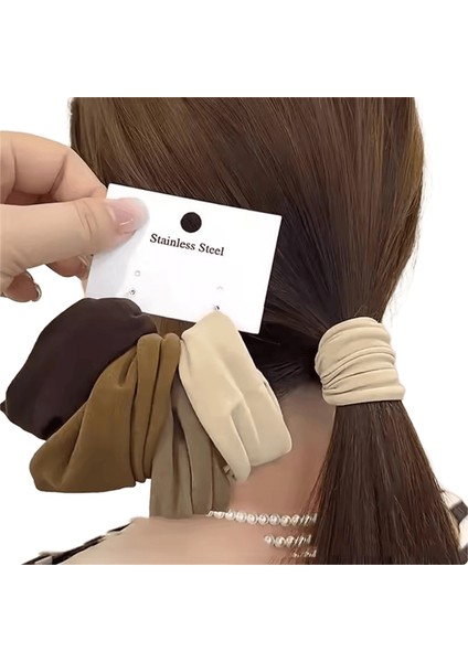 4 Set Katı Genişletmek Kalınlaştırmak Saç Bandı Halatlar Kadınlar At Kuyruğu Tutucu Saç Kravat Scrunchies Kauçuk Bantlar Kore Moda Saç Aksesuarlarırenk: 2 Siyah (Yurt Dışından)