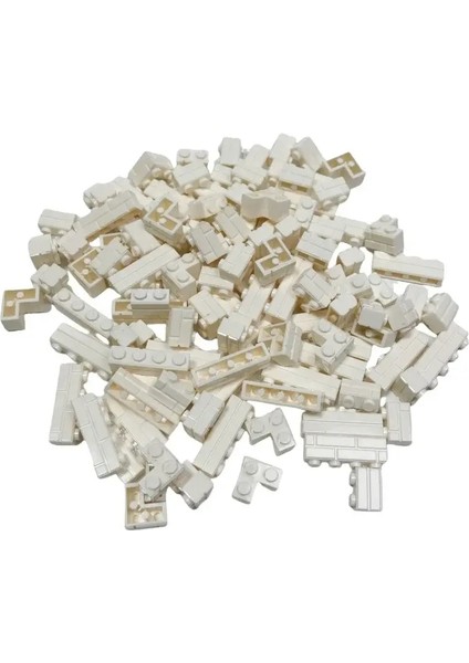 120PCS Yapı Taşları Simülasyonu Şehir Duvar Tuğlası Yapı Taşı Modeli Bina Aksesuarları Kale Inşaat Çocuk Oyuncakları Renk: Beyaz 120 Pcs (Yurt Dışından)