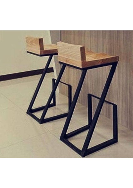 Bar Taburesi Retro Bar Sandalyesi Yüksek Bar Tipi Tabure Ahşapsız Tabure Ayağı