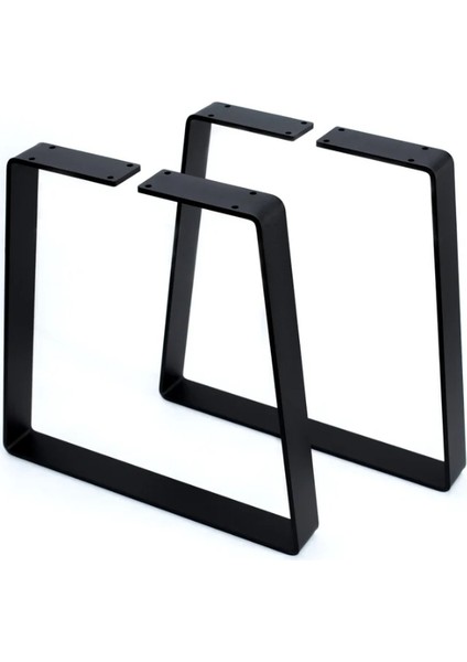 Sehpa Ayağı Siyah Metal Tasarım Dikdörtgen Orta Sehpa Ayağı