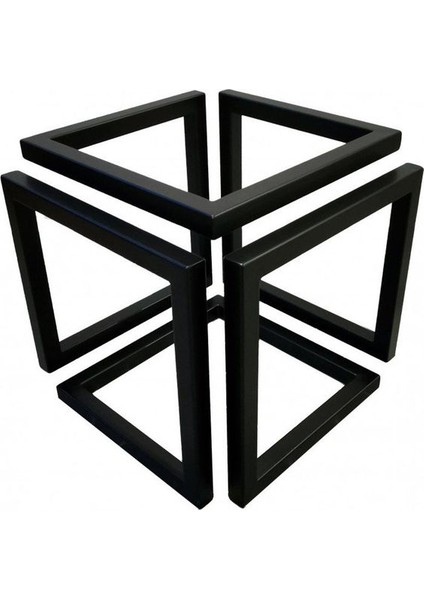 Metal Tasarım Sehpa Ayağı 1 Adet Siyah Renk