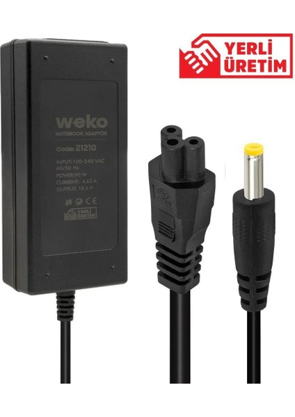 19.5 Volt 4.62 Amper 90 Watt Notebook Adaptör (4.0*1.7 Uçlu)
