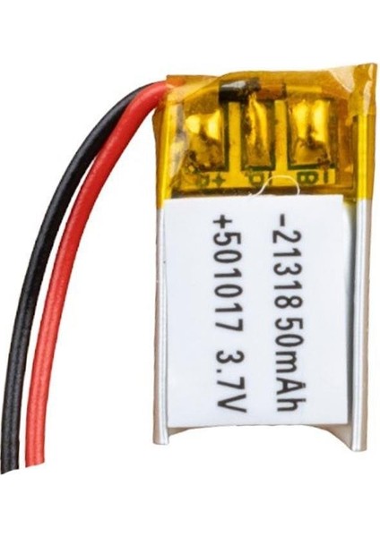 501017 3.7 Volt 50 Mah Lityum Polimer Pil