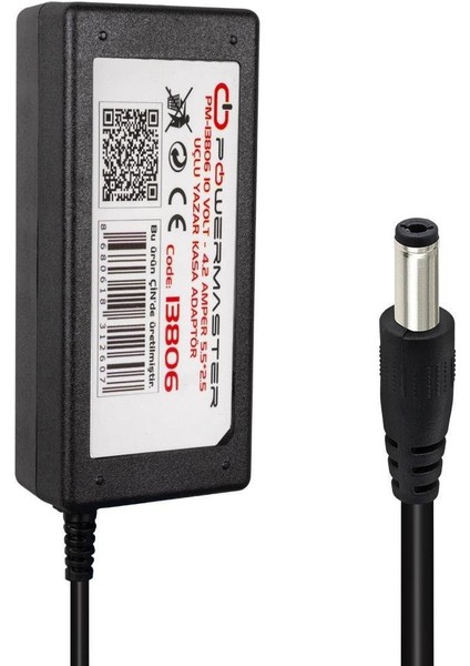 PM-13806 10 Volt - 4.2 Amper 5.5*2.5 mm Uçlu Yazar Kasa Adaptör