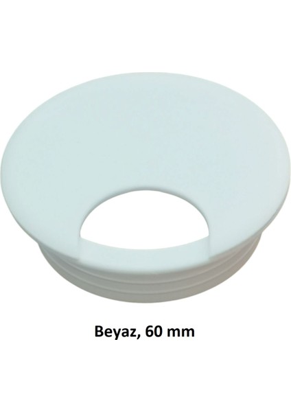 Masa Üstü Kablo Kanalı Deliği Kapağı Beyaz Masa Kapağı 6 cm (5 Adet) modelleri