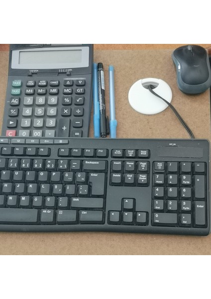 Masa Üstü Kablo Kanalı Deliği Kapağı Beyaz Masa Kapağı 6 cm (5 Adet) fırsatları