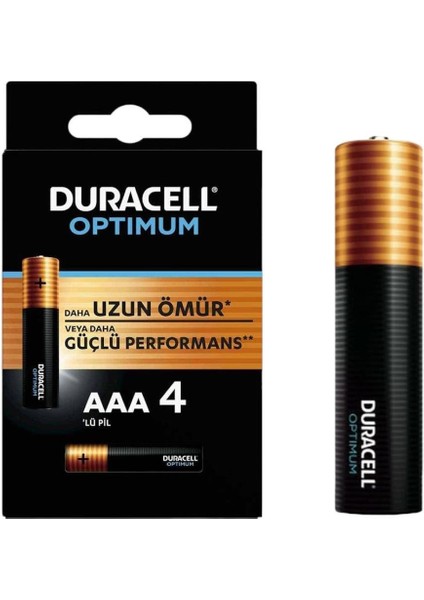 Optimum 1.5 Volt Alkalin Aaa 4’lü Ince Kalem Pil MX2400