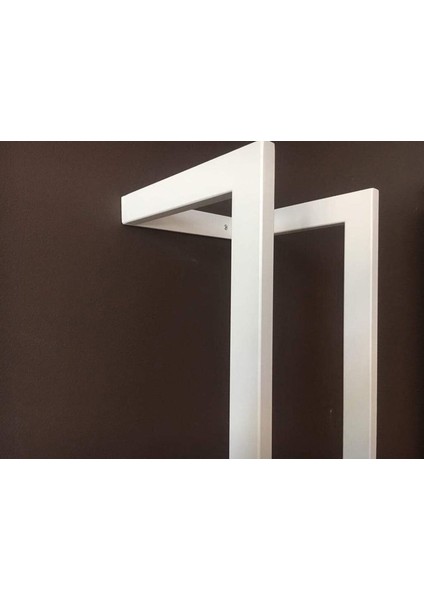 Metal Odunluk Duvara Monte Kullanışlı Tasarım 1 Adet Beyaz
