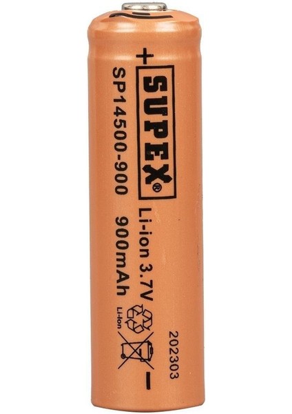 Lityum Ion 3.7V 900MAH Şarj Edilebilir Başlıklı Pil SP14500-900S