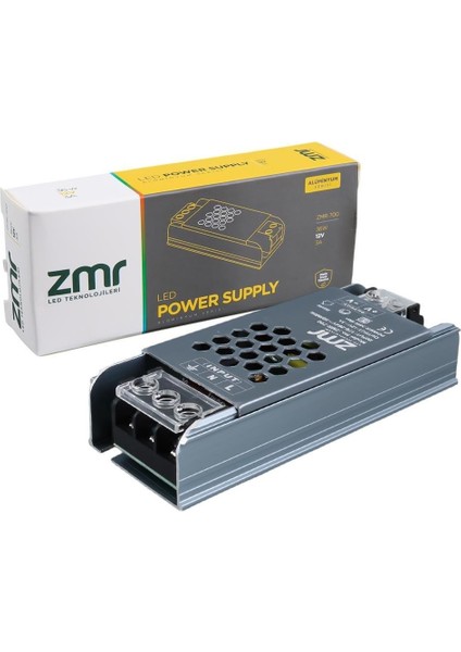 ZMR-700/B.00 12 Volt 3 Amper 36 Watt Slim Metal Kasa Adaptör