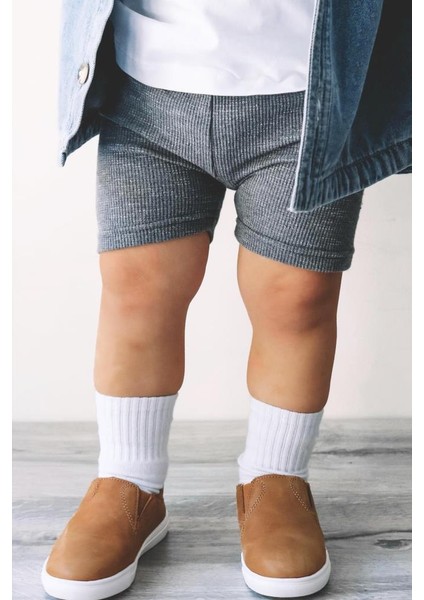 Bistyle Basic Kaymaz Penye Soket Çorap 3'lü BS10107 Indigo Ekru Hardal