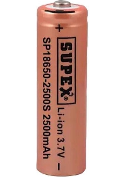 18650 – 2500S 3.7V 2500 Mah Başlı Li-Ion Pil