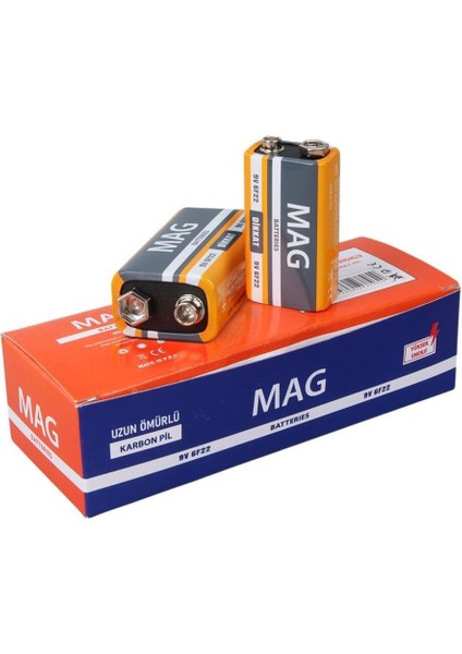Mg-9 Çinko Karbon 9 Volt Pil (10'lu Paket)