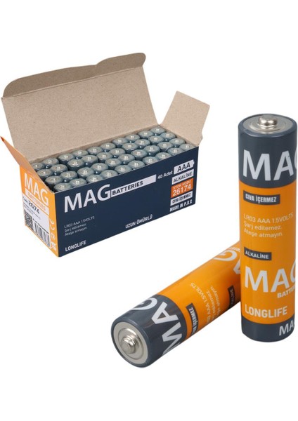 MG-26174 Alkalin Aaa 40'lı Ince Kalem Pil Kumanda Pili (Aaa, LR03, Am-4)
