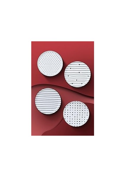 Porselen Pretty 4 Parça 15 cm Tabak