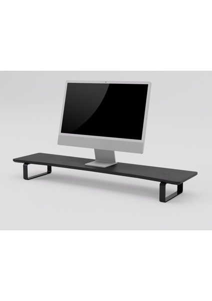 Doğal Ahşap Monitör Yükseltici Monitor Altlığı Monitör Sehpası Curve