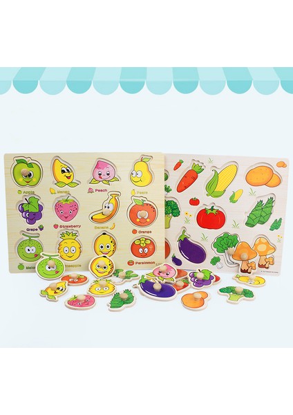Stili Temizle Bebek Oyuncakları Montessori Ahşap Puzzle El Tutma Tahtası Set Eğitici Ahşap Oyuncak Karikatür Araç Deniz Hayvanı Bulmaca Çocuk Hediye (Yurt Dışından)