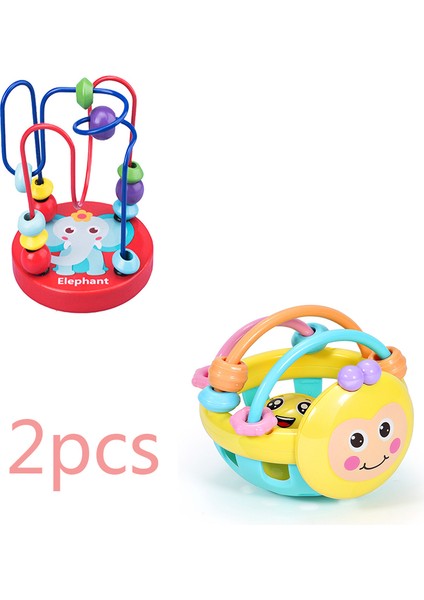 Altın Tarzı Montessori Ahşap Oyuncak Ahşap Daireler Boncuk Tel Labirent Roller Coaster Eğitici Ahşap Bulmacalar Erkek Kız Çocuk Oyuncak 6+ Ay (Yurt Dışından)
