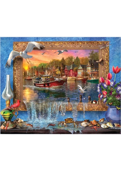Çikolata Tarzı Hayvan Yağlı Boyama, Uzay Yolcu Ege Denizi Manzara Yağlı Boyama Yetişkin Kağıt Puzzle Çocuk Oyuncak Hediye (Yurt Dışından)