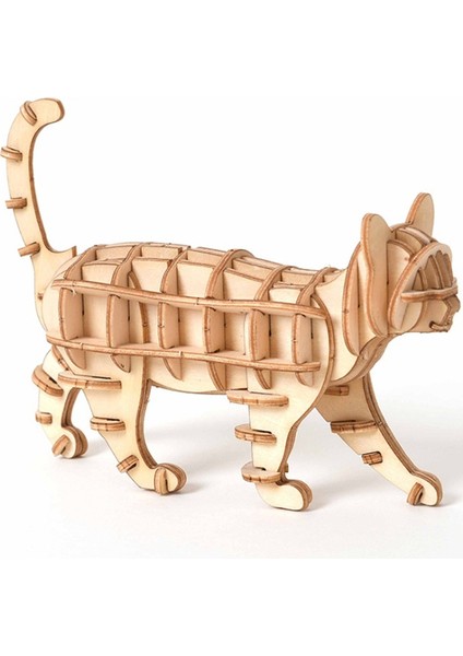 Kedi Stili 3D Baykuş Ahşap Puzzle Jigsaw Ahşap El Sanatları Oyuncak Kiti Çocuklar Için Eğitici Oyuncak Hediye (Yurt Dışından)