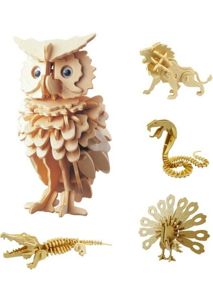 Kedi Stili 3D Baykuş Ahşap Puzzle Jigsaw Ahşap El Sanatları Oyuncak Kiti Çocuklar Için Eğitici Oyuncak Hediye (Yurt Dışından) fiyatları