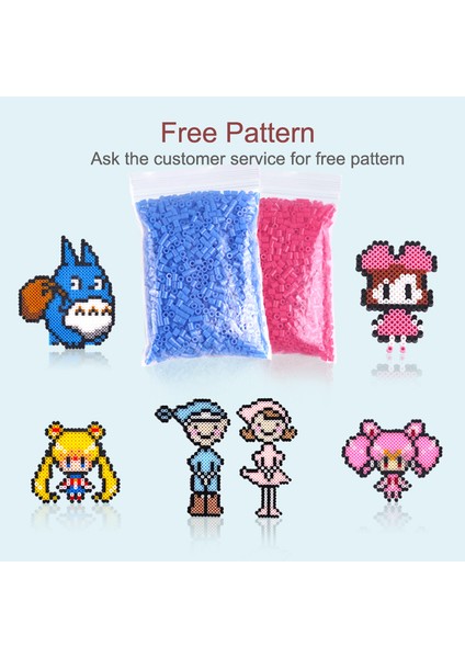 T2 Stili Eski Seri Boncuklu Çocuk Oyuncakları Hama Boncuklar Perler Boncuklar Kendin Yap Bulmacalar El Yapımı Hediye Oyuncak (Yurt Dışından)