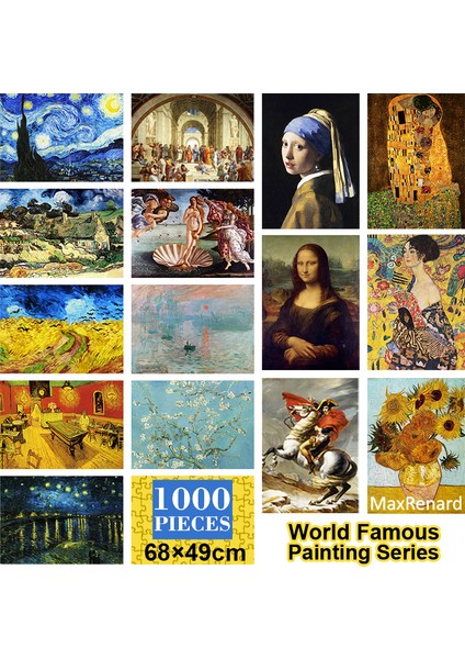 Bordo Tarzı Yetişkinler Için Van Gogh Eşsiz Tablo Bulmaca Oyunu - Eğlenceli ve Zorlu Oyuncak (Yurt Dışından) modelleri