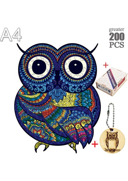 Mty-24-A4 Stili 3D Ahşap Baykuş Fil Yapboz Oyuncak Hediye Türkçe Keşif Zeka Ahşap Oyuncak- Yılbaşı Hediyesi Için Özgün Sanat Eseri (Yurt Dışından)