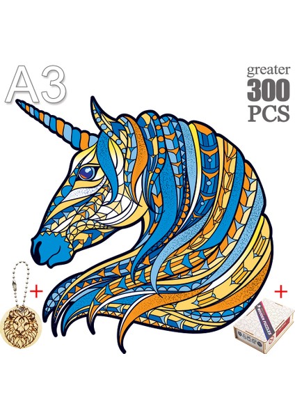 Djs-13-A3 Stili Yetişkinler Için Ahşap Bulmacalar Ahşap Unicorn Bulmaca Oyunu Hayvan Şekilli Parçalar Ile, Benzersiz Ahşap Unicorn Bulmaca Oyunu (Yurt Dışından)