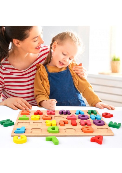 L Harf Stili Renkli Alfabe Sayı 3D Bulmaca Çocuklar Montessori Erken Eğitici Oyuncak Eşleştirme Harf Oyunu (Yurt Dışından) modelleri