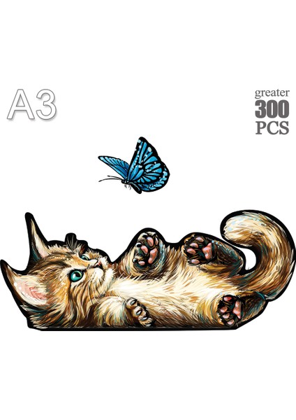 Mao-06-A3 Stili Kedi Desenli Bulmaca Anne-Çocuk Tatil Hediye Eğitici Bulmaca Oyunları Kedi Desenli Bulmaca Ebeveyn-Çocuk Bulmaca Oyuncakla (Yurt Dışından)