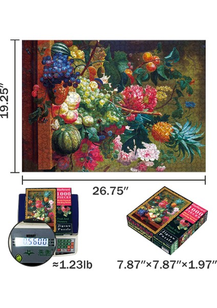 Tampon Hasat Tarzı Yetişkinler Için Maxrenard Bulmacaları 48*69CM Meyve ve Çiçek Kağıt Sanat Bulmacaları Yağlı Boya Tablolar Oyuncaklar Ev Duvar Dekorasyonu Için (Yurt Dışından)