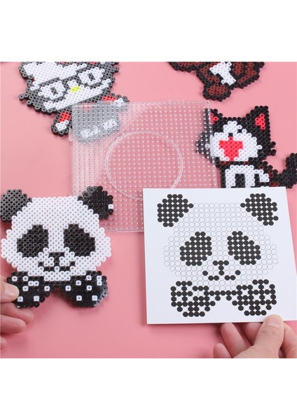 12 Adet Tarzı Çocuklar Için 3D Puzzle Oyuncak ve Hama Boncuk Desenleri 1:1 Şablonları - Kağıt Aksesuarlar Speelgoed (Yurt Dışından)