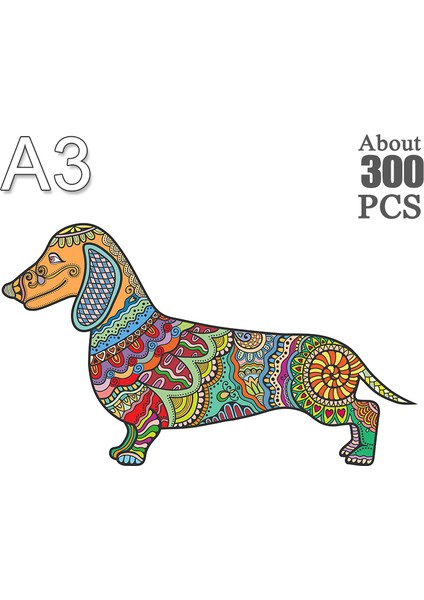 Gou-13-A3 Stili 3 Boyutlu Ahşap Köpek Oyuncak Bulmaca Kendin Yap Benzersiz El Sanatları Hayvan Şekli Doğum Günü Hediyesi Zeka Ahşap Bulmaca (Yurt Dışından)