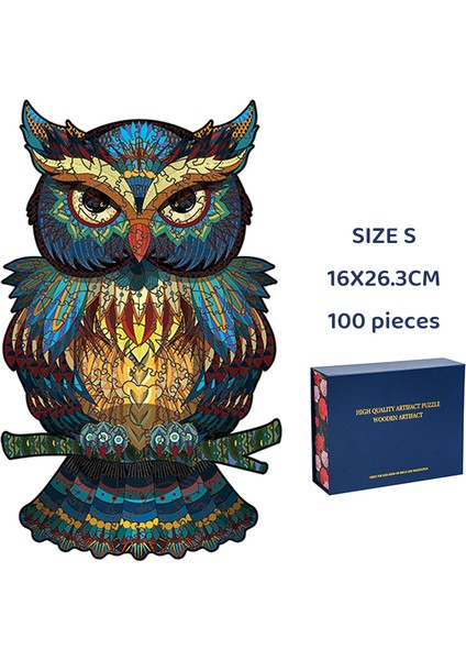 Renkli Baykuş-S Tarzı Yeni 3D Ahşap Bulmaca Gizemli Hayvan Bulmacaları Butik Hediye Kutusu Ambalaj Hediye Yetişkin Çocuklar Için Şahane Montessori Oyuncak Hediyesi (Yurt Dışından)