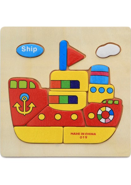 Yeşil Stil Çocuklar Için Ahşap 3D Puzzle Oyuncaklar - Zeka Geliştirici Çocuk Eğitici Oyuncaklar (Yurt Dışından)