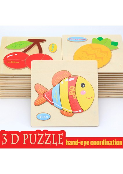 Yeşil Stil Çocuklar Için Ahşap 3D Puzzle Oyuncaklar - Zeka Geliştirici Çocuk Eğitici Oyuncaklar (Yurt Dışından) fiyatları