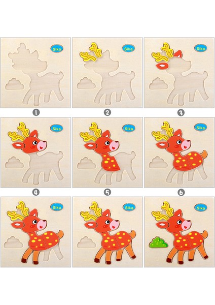 Yeşil Stil Çocuklar Için Ahşap 3D Puzzle Oyuncaklar - Zeka Geliştirici Çocuk Eğitici Oyuncaklar (Yurt Dışından) indirimleri
