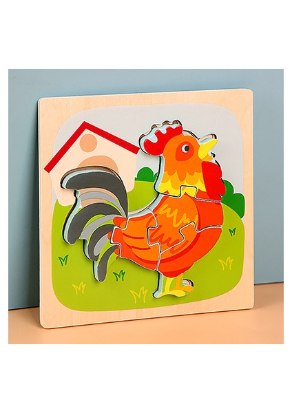 HOROZ-HH157 Tarzı Çocuklar Için 3 Boyutlu Montessori Ahşap Puzzle Eğitici Oyuncaklar Bebek Oyunu Jigsaw Bulmacalar Bebekler Için Eğitici Oyuncaklar (Yurt Dışından)