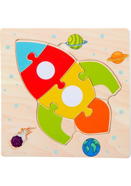 NO.426 Tarzı Ahşap Oyuncak 3D Bulmaca Jigsaw Tahtası Montessori Oyuncaklar Çocuklar Için Eğitici Zeka Soruşturması Hayvan Çizgi Film Bulmaca (Yurt Dışından)