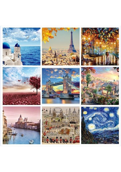 Gri Stil Hayvan Yağlı Boyama, Uzay Yolcu Ege Denizi Manzara Yağlı Boyama Yetişkin Kağıt Puzzle Çocuk Oyuncak Hediye (Yurt Dışından)