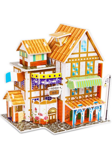 No.13 Tarzı Çocuklar Için Kendin Yap 3D Montajlı Ev Oyuncak El Kitabı Ev Simülasyonu Villa Bulmaca Kale Inşaat Eğlenceli Bulmaca Köpük Karton Çocuklar Için Hediye (Yurt Dışından)
