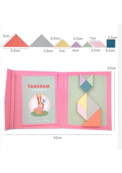 NB1716C1 Stili Ahşap Jigsaw Manyetik Tangram Bulmaca Kitabı Eğitici Oyuncaklar Çocuklar Bebek Çocuk Taşınabilir Montessori Öğrenme Zekası (Yurt Dışından) indirimleri